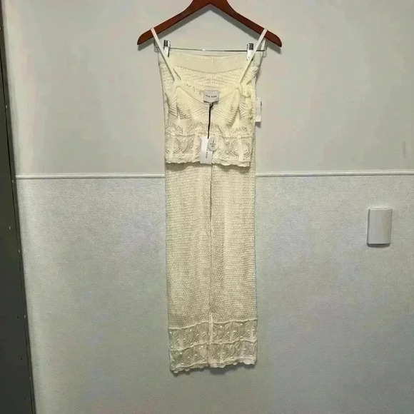 NWT! Pink Rose Crochet Knit Two Piece Set / Size XS / Cream - Picture 6 of 16